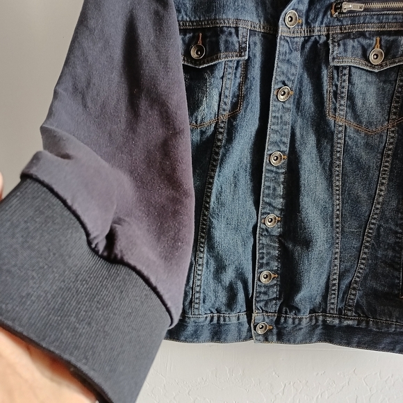 G by Guess Denim Bomber Jacket Distressed XXL - Picture 7 of 11